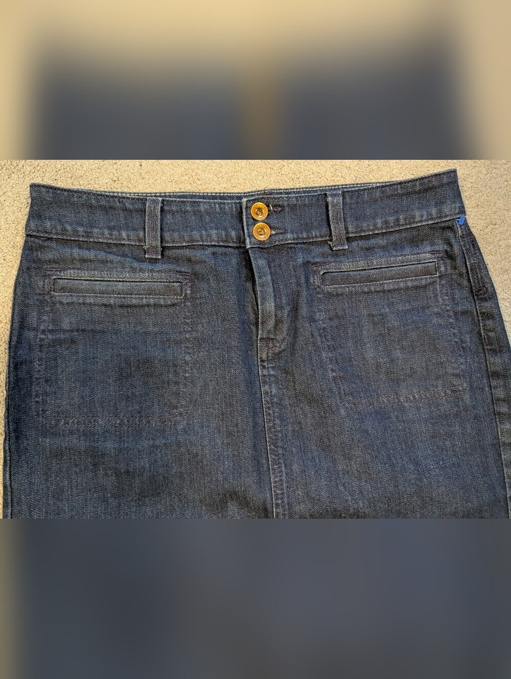 Banana Republic Black Denim Mini Skirt - Picture 4 of 7